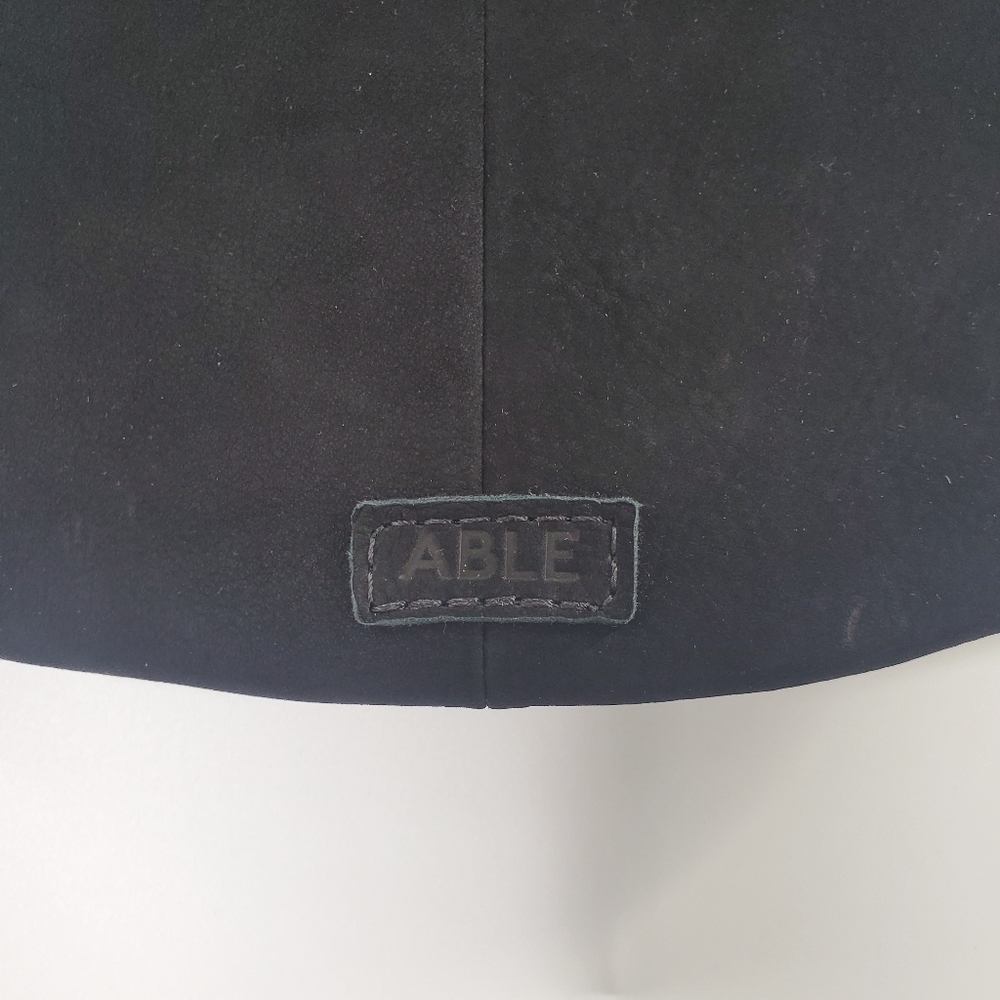 ABLE Local and Global Black Florencia Clutch Bag Suede NEW - Picture 2 of 5